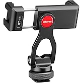 ULANZI Metal Telefon Tripod Montaj ST-10, Evrensel 360&deg; Akıllı Telefon Adapt&ouml;r&uuml;, 2 Soğuk Ayakkabı Montajlı, Ayarlanabilir Cep