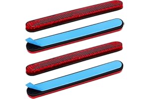 Nakutita Catarifrangenti Moto Bici Posteriori Rossi,Catarifrangente Rettangolare Rosso omologato E con Viti e Chiave, Catarifrangenti Posteriori Cat's Eye per Scooter Scooter