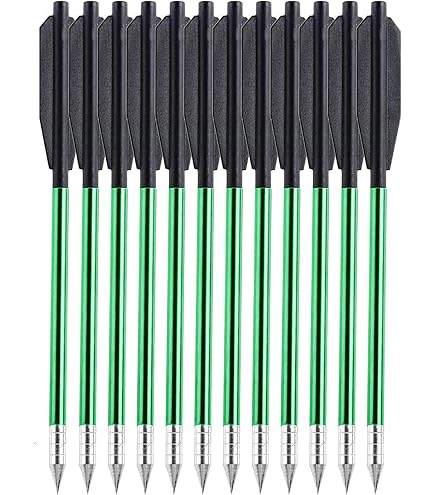 Flèches/Boulons D'Arbalète ELONG OUTDOOR 6.3" - Pour Arbalètes Pistolet 50-80LB, Lot De 12 Ou 36