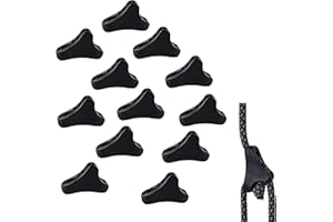 TUYOBG Guy Rope Tensioners 12pcs, Adjustable Guyline Tensioner and Plastic Rope Tensioner with Guyline Cord Adjuster for Camping Hiking Outdoor Shelters, Quick and Easy Setup Tent Accessories