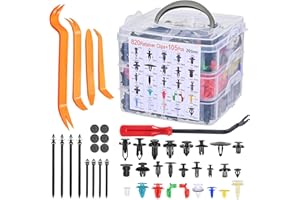 MUMDOYAL 925 pièces de clips de fixation pour voiture, ensemble de clips de garniture de portes universelles et fixations de pare-chocs, avec outils de démontage.