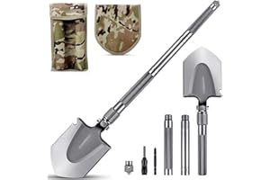 MOSFiATA Pelle de Camping, Pelle Multifonction de 75 cm, Pelle Pliante, adaptée au Camping, à la Survie, à la randonnée et au Jardinage