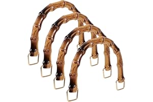 Niboken Asas para Bolso de Bambú de Simulación en Forma de U Asa de Bolso Retro DIY Hecho a Mano para Fabricación de Bolsos, Artesanía (4PCS)