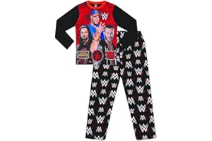 WWE Pyjama long John Cena pour garçon Noir/rouge