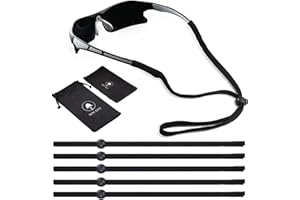 Mini Tree 5 PCS Sports Eyeglass Strap Sunglasses Lanyard Adjustable Non-Slip Eyewear Retainer Glass Cord for Running Camping Reading Outdoor