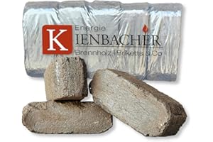 30kg Torfbriketts Torfkohle Naturkohle in Paket Braunkohle Gluthalter Dauerbrenner Kamin Ofen Brenn Holz Heiz Kohle Brikett | Energie Kienbacher (30kg)