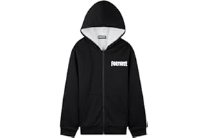 Fortnite Sweat a Capuche Garçon et Ado 7-16 Ans, Sweat Zippé Polaire, Chaud Sweatshirt, Hoodie Gaming Cosy, Idée Cadeau Gamer