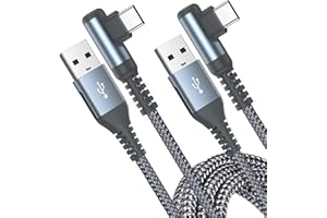 Kabel USB C 3,1 A, szybkie ładowanie [2 sztuki 2 m), AviBrex kabel do ładowania USB C, kabel nylonowy do iPhone 15/Pro/Max/Plus, Samsung Galaxy S24, S23, S22, S21, S20, S10, S9, S8, Note10/,M30s M20,