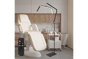 DESGNT Lampada mezza luna per ciglia,36W Lampada da estensione per ciglia con testa regolabile a 360 gradi,con telecomando,con Supporto Telefono,lampada estetista per lashmaker,Cura della Pelle,Tatuaggi