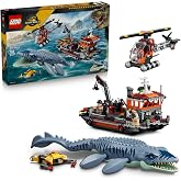 LEGO Jurassic World Mosasaurus Dinozor Tekne Saldırısı 77983 | 7 Yaş ve &Uuml;zeri Kız ve Erkek &Ccedil;ocuklar i&ccedil;in 3 Minifig&uuml;r İ&ccedil;eren K