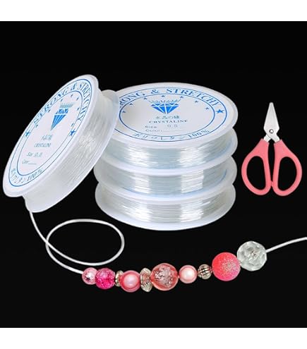 Elastisch wit rijgdraad 0.5 mm, rol 15 meter - De Zilverwinkel