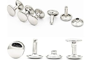 MB MY BELT My Belt - Rivetti a doppia testa, Metallo, argento, 10 x 10 mm 100 Stück