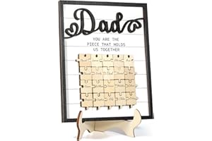Personalised Dad Christmas Gifts, Ufkaa Daddy Presents from Son Daughter, Gifts Ideas for Dad Who Has Everything on Fathers Day Birthday Xmas, Wood Plaque