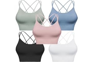 Sykooria Reggiseno Sportivo Donna Top Reggiseno Donna Senza Ferretto con Imbottito Top Donna Fitness Supporto Bustino per Yoga Running S-XL