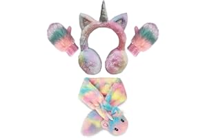 Gifts Treat Ragazze Paraorecchie per bambini Paraorecchie con unicorno Paraorecchie in maglia con motivo animale