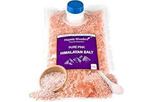 Pure Pink Himalayan Salt (Coarse) 1kg | 84+ Essential Trace Minerals | PREMIUM UNREFINED | 100% NATURAL | GLUTEN FREE | VEGAN | VEGETARIAN by Organic Wonders®