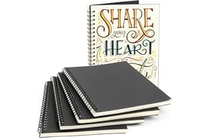 PLAPOT 4 Pièces Carnets de Croquis A5,100 Pages/50 Feuilles Carnet Dessin A5,Cahier Reliure Spirale,Carnet Croquis Vierge Couverture Kraft,pour les Enfants et les Professionnels Dessiner et Réaliser
