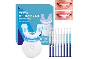 LZHIOS Bleaching Teeth Set- Professional Teeth Whitening Kit for Home Use, 6 Whitening Gels & 2 Desensitizing Gels, Safe for All Teeth Types, Easy to Use for Smokers/Coffee Lovers