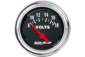 AUTO METER 2592 Traditional Chrome Electric Voltmeter Gauge