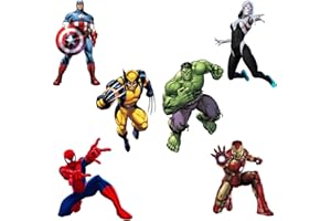 FINEDECO Superhero Wall Decals Stickers Movie Themed Wall Decals for Boys Room Removable Wall Art Mural Decor for Baby Girls Kids Nursery Bedroom