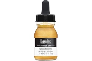 Liquitex 4260234 - Inchiostro acrilico, 30 ml, colore: Oro Chiaro Iridescente