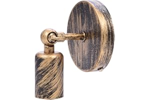 FDIT E27 Adapter gniazda E26 / E27 Vintage przemysłowa sufitowa / ścienna podstawa lampy Gniazdo sufitowe Uchwyt gniazdka Lampa wisząca Lampa Gniazdo śrubowe Adapter gniazda lampy DIY Akcesoria do lamp (złoty)