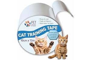 PET TRADING POST Sofa Protector and Anti Scratch Furniture Protector Tape, 10cm x 13m Roll, Extra Wide, Durable Anti Cat Scratch Tape for Sofas and Furniture, Long-Lasting Protection