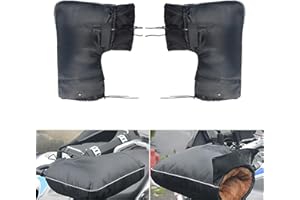 KOBONA Motorcycle Handlebar Muffs Gloves for Men Women Windproof Waterproof Hand Warmer Gloves Winter Thick Motorcycle Muffs Gloves Bike Cycling Handlebar Gloves with Big Mouth