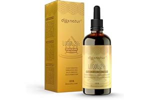 DIOXNATUR® Solución de Lugol 2% Calidad Farmacéutica 100ml | Fórmula Suave de Yodo y Yoduro de Potasio con Pipeta Precisa