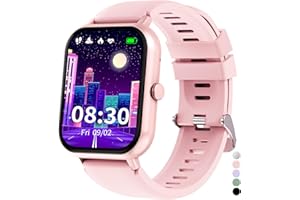 ‎JUBUNRER JUBUNRER Inteligentny zegarek Chłopiec Dziewczynka Smartwatch Pulsometr Monitor snu Krokomierz Sport Bransoletka Aktywność Dziecko Budzik Dziecięcy Gry Zabawki Dla Dzieci Wodoodporne Prezenty