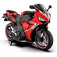 SRECAP CBR Rechargeable Battery Operated Sports Bike, Ride on Toy Bike with Led Light, Music & USB, Baby Racing Electric Bike | Electric Battery Bike for Kids to Drive 2 to 8 Years (Red)