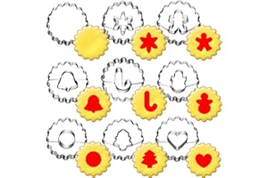 UKoosien Lot de 9 emporte-pièces de Noël pour biscuits, fruits, pain, confitures, pour enfants et vacances