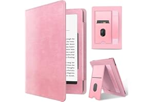 MMK Etui Kindle Paperwhite 7"/6.8" (12e Gén. 2024/11e Gén. 2021),PU Housse Cuir et dragonne, Coque Fermeture Magnétique, pour Kindle Colorsoft Signature Edition 2024 1st, Rose