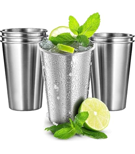 AKOLAFE 6 stuks roestvrijstalen bekers, 350 ml, stapelbaar, metalen beker, grote opvouwbare campingbeker, roestvrij staal, BPA-vrij, reisbeker voor picknick, feestjes AKOLAFE 6 stuks roestvrijstalen bekers, 350 ml, stapelbaar, metalen beker, grote opvouwbare campingbeker, roestvrij staal, BPA-vrij, reisbeker voor picknick, feestjes