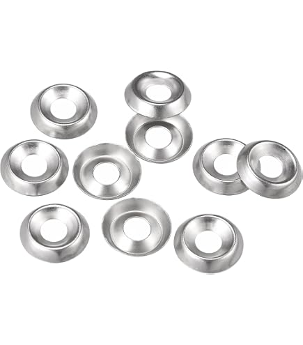 sourcing map Flache Unterlegscheiben für Schrauben, 3/8 Zoll x 20,5 mm, OD 316 Edelstahl, 50 Stück