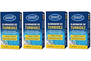 Tamar Floculante en Cartucho para Piscinas Pack 4 Unidades, Eliminador de turbidez, clarificante, clarificador Agua, agrupa particulas en suspesion, tabletas.