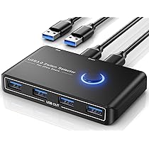 Switch USB 3.0 BENFEI - 2 Ingressi 4 Uscite Con Porta USB-C, Condivisione Dispositivi Tra 2 PC - Foto 2