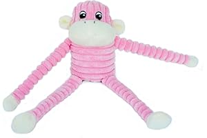 ZippyPaws Spencer the Crinkle Monkey - Small Pink Gioco per cane interattivo