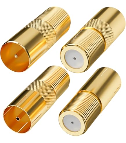 TV-antenne Stekker Naar F-connector Voor TV En Radio F-type Mannelijke Stekker Naar IEC Coax Vrouwelijke Satelliet Kabel Connectoren | Pak Van 2