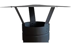 FOXY METAL FABRICATION CHIMNEY CAP,RAIN CAP,CHIMNEY COWL TO FIT 6''/150MM FLUE PIPE,STOVE PIPE/SINGLE WALL FLUE PIPE ONLY,BE SURE TO MEASURE YOUR FLUE PIPE BEFORE PURCHASE.