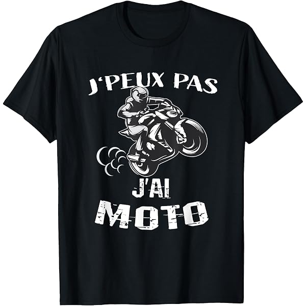 T-shirt Moto De Course - Design Motard évolution - Coton - Pour Hommes