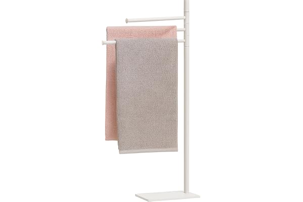 Relaxdays handdukshållare, HxBxD: 83 x 33,5 x 14 cm, rostfritt stål