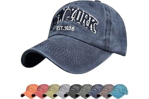 Voqeen Gorra de Beisbol Sombrero de Gorra Ajustable con Bordado New York Gorra de Vintage Algodón de Verano al Aire Libre Cap para Hombres Mujeres