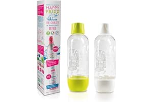 HAPPY FRIZZ Special Pack - 2 bottiglie + bombola addizionale di CO2 (accessori compatibili con ALTRI gasatori - NO modelli attacco CQC)