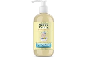 Happy Cappy Dr. Eddie's Daily Shampoo & Body Wash for Children, Soothes Dry, Itchy, Sensitive, Eczema Prone Skin, Dermatologist Tested, No Fragrance, No Dye, 8 oz