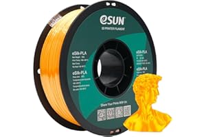 eeSUN Filamento PLA Seta 1.75mm, Filamento PLA per Stampante 3D Lucido Serico, Precisione Dimensionale +/- 0.05mm, Bobina da 1KG (2.2 LBS) Filamento per Stampa 3D per Stampanti 3D, Seta Giallo Scuro