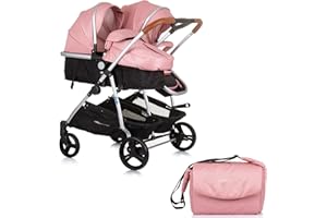 MON MOBILIER DESIGN DUO SMART - Cochecito gemelos o niños juntos, ancho 79 cm, flamenco, sin acogedor