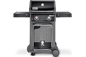 Weber Barbecue à gaz Spirit II E-310/3 brûleurs, grilles Gourmet BBQ System, système de cuisson puissant GS4, surface de cuisson de 60 x 46 cm, tablettes latérales intégrées, noir/argent