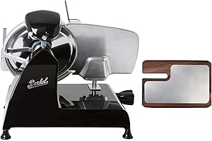 BERKEL - Cortadora Red Line 250 + Tajadera en ceniza y acero inoxidable (Negro)