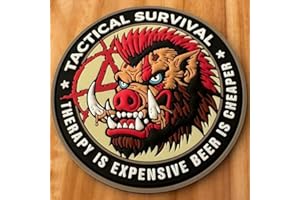 TS TACTICAL STORE Écusson BEER-THERAPY Patch 3D PVC Scratch Hook&Loop | Écusson Emblème Patch militaire tactique pour sac à dos militaire | Airsoft, drapeau, broche, outdoor, crossfit, survie | BEER-THERAPY